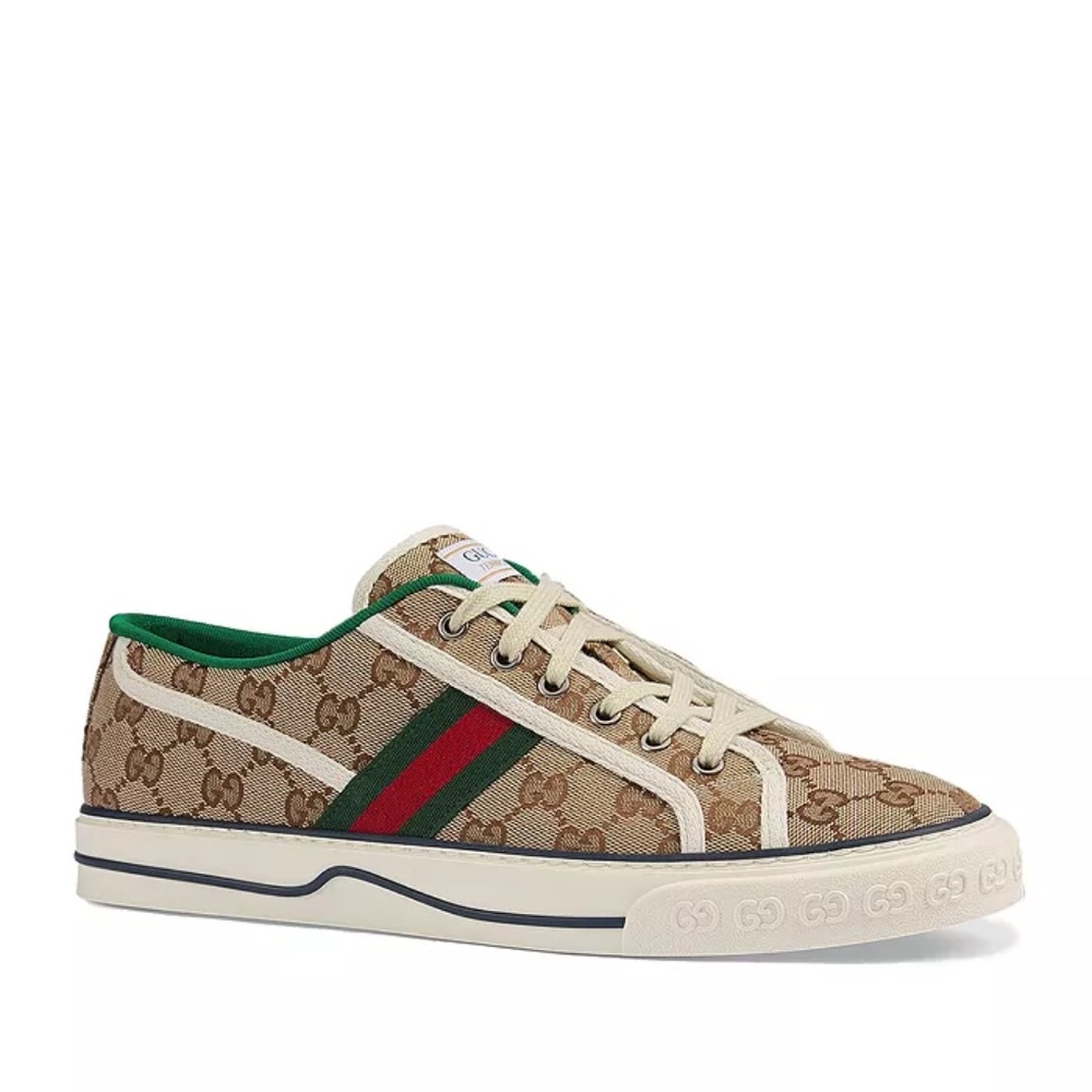 GUCCI Men’s Tennis 1977 GG Canvas Beige Ebony Sneaker Size 10.5 (US) NIB 606111
